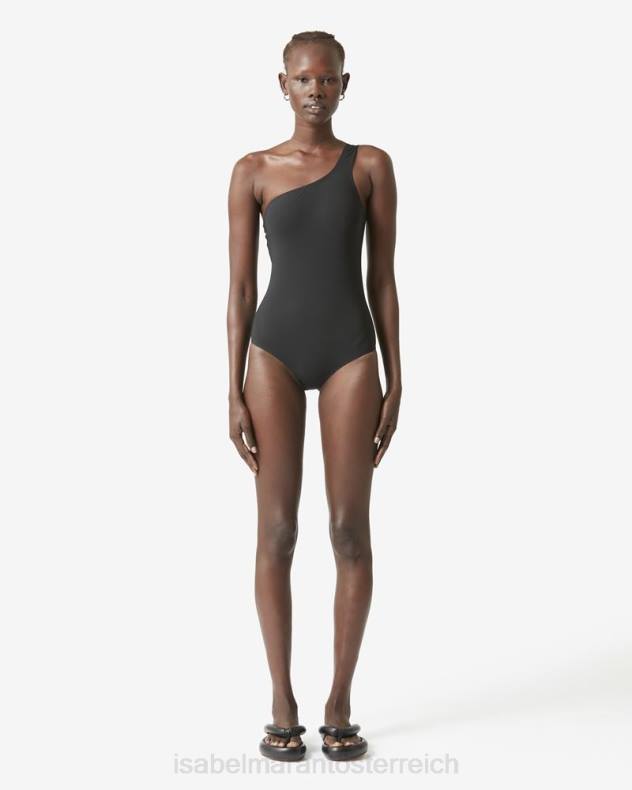 Kleidung Isabel Marant einteiliger salbeifarbener Badeanzug Schwarz Frauen 688F702