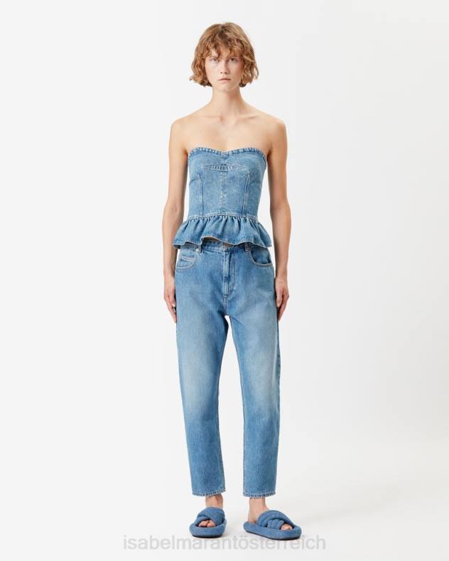 Kleidung Isabel Marant Nea Slim-Jeans hellblau Frauen 688F549