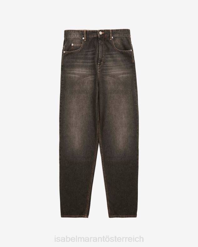 Kleidung Isabel Marant corsysr übergroße Jeans verblasstes Schwarz Frauen 688F557
