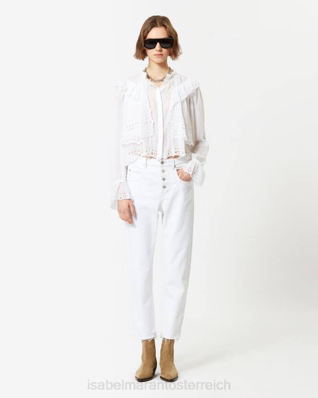 Kleidung Isabel Marant Jeans von Belden Weiß Frauen 688F674
