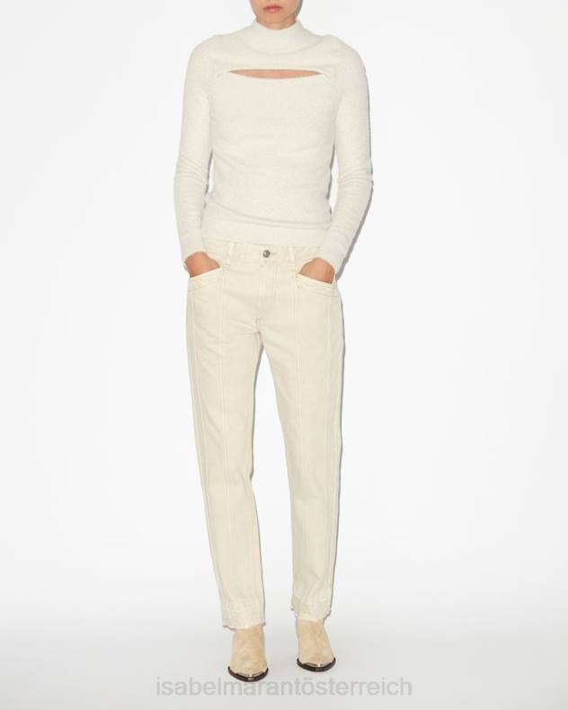 Kleidung Isabel Marant Sulanoa Slim-Jeans naturfarben Frauen 688F670