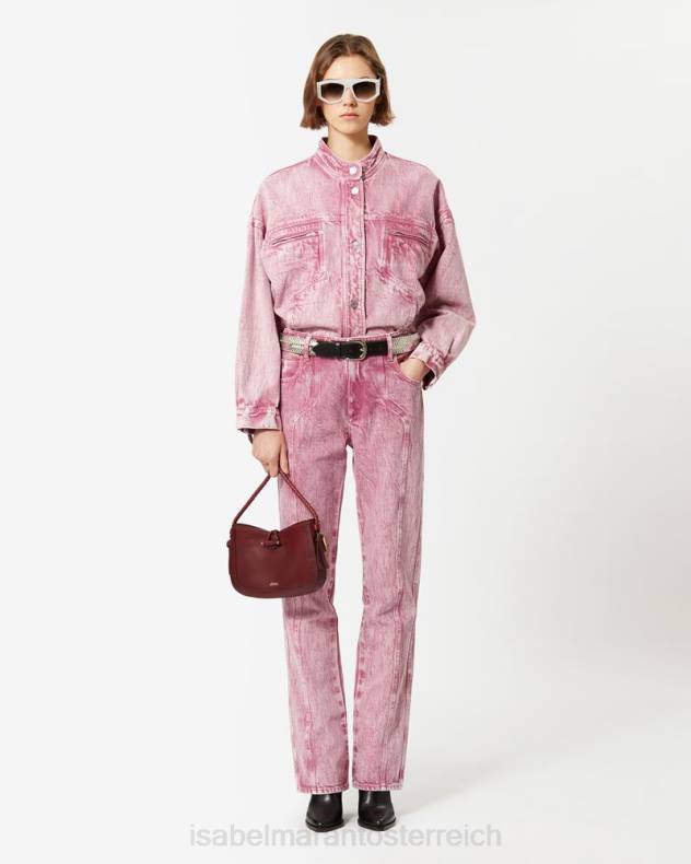 Kleidung Isabel Marant Vonny-Jeanshose Hell-Pink Frauen 688F687