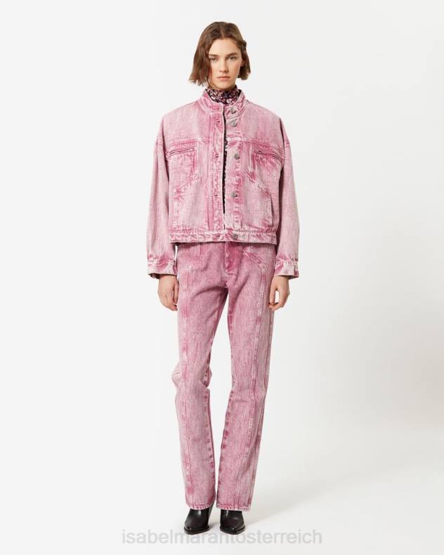 Kleidung Isabel Marant Viane-Baumwolljacke Hell-Pink Frauen 688F349