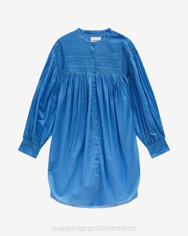Kleidung Isabel Marant Kleid aus Plana-Baumwolle azurblau Frauen 688F616