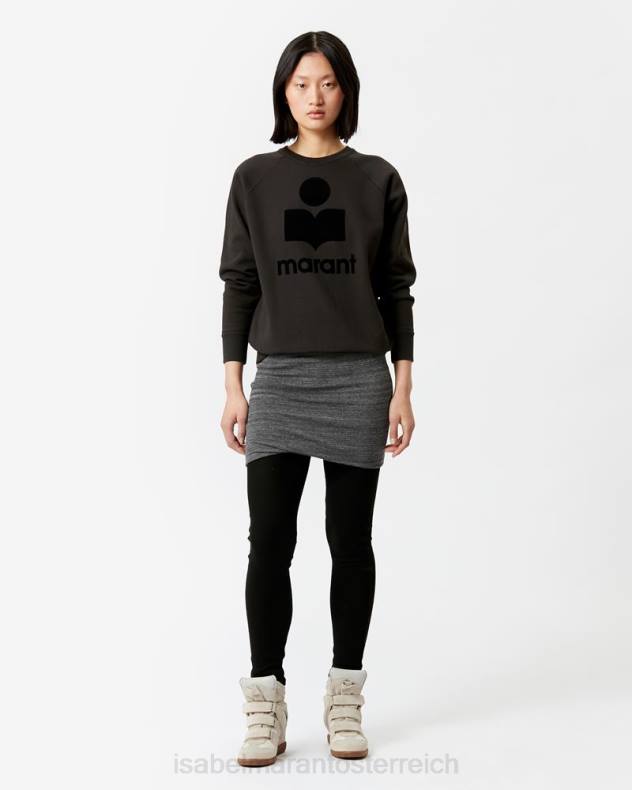 Kleidung Isabel Marant Sweatshirt mit Milly-Logo verblasstes Schwarz Frauen 688F378