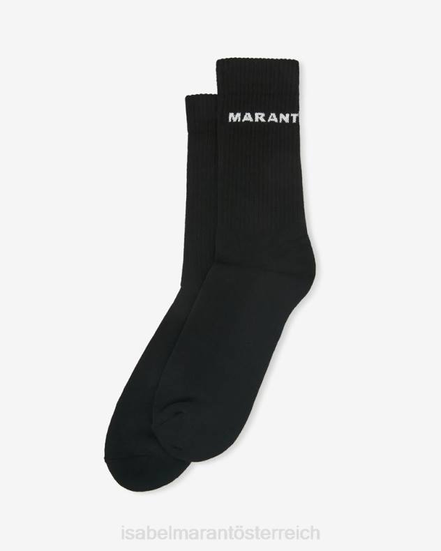 Zubehörteil Isabel Marant Socken mit Dawi-Logo Schwarz unisex 688F1255