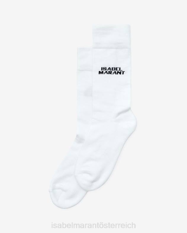 Zubehörteil Isabel Marant Socken mit Dawi-Logo Weiß unisex 688F1242