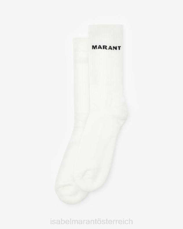 Zubehörteil Isabel Marant Socken mit Dawi-Logo Weiß unisex 688F1256