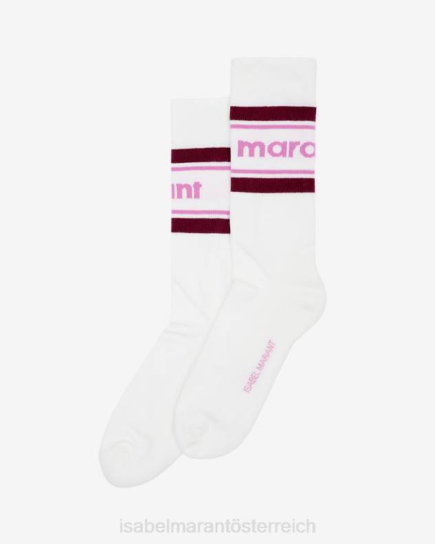 Zubehörteil Isabel Marant Socken mit Dona-Logo Rosa unisex 688F1260