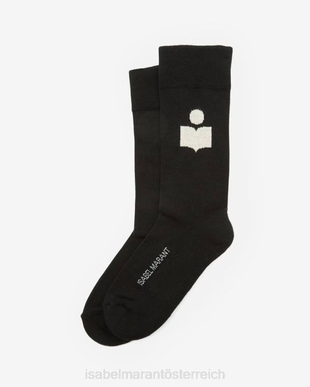 Zubehörteil Isabel Marant Socken mit Siloki-Logo Schwarz unisex 688F1244
