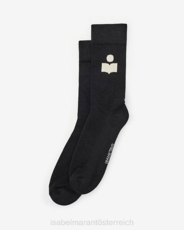 Zubehörteil Isabel Marant Socken mit Siloki-Logo Schwarz unisex 688F1247
