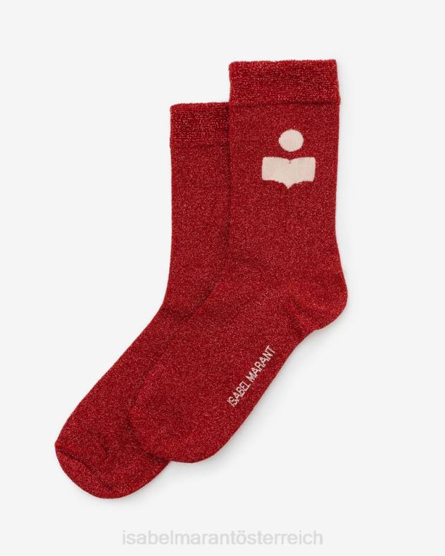Zubehörteil Isabel Marant Socken mit Slazia-Logo Himbeere unisex 688F1261