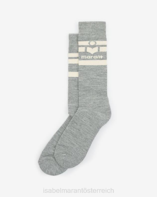 Zubehörteil Isabel Marant Socken mit Viby-Logo grau unisex 688F1252